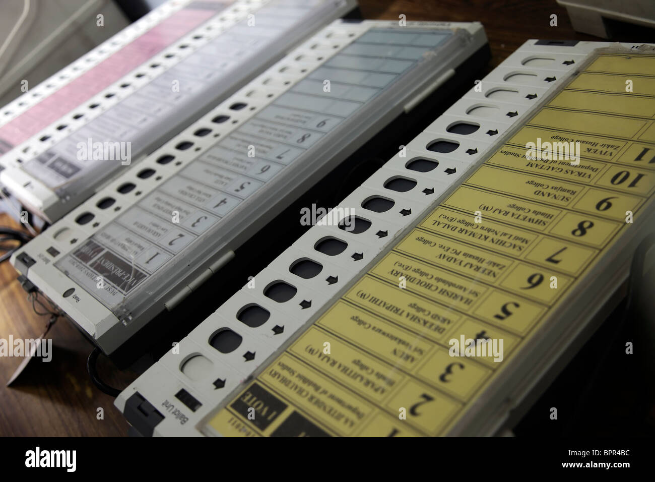 Electronic voting machines (EVM Stock Photo Alamy