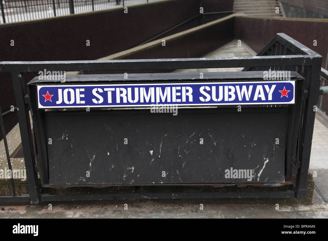 Joe Strummer subway Stock Photo