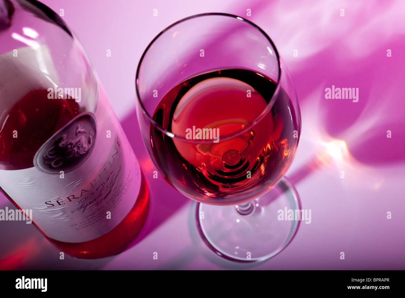 A studio shot of a glass of rose wine Stock Photo Alamy