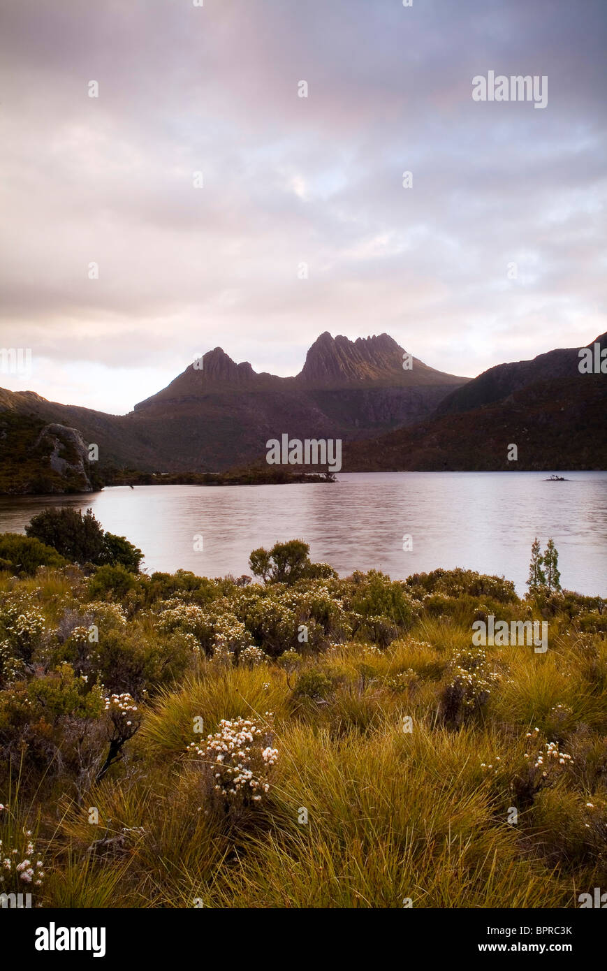 The iconic image of Tasmania, Cradle Mountain sits majestic atop the 