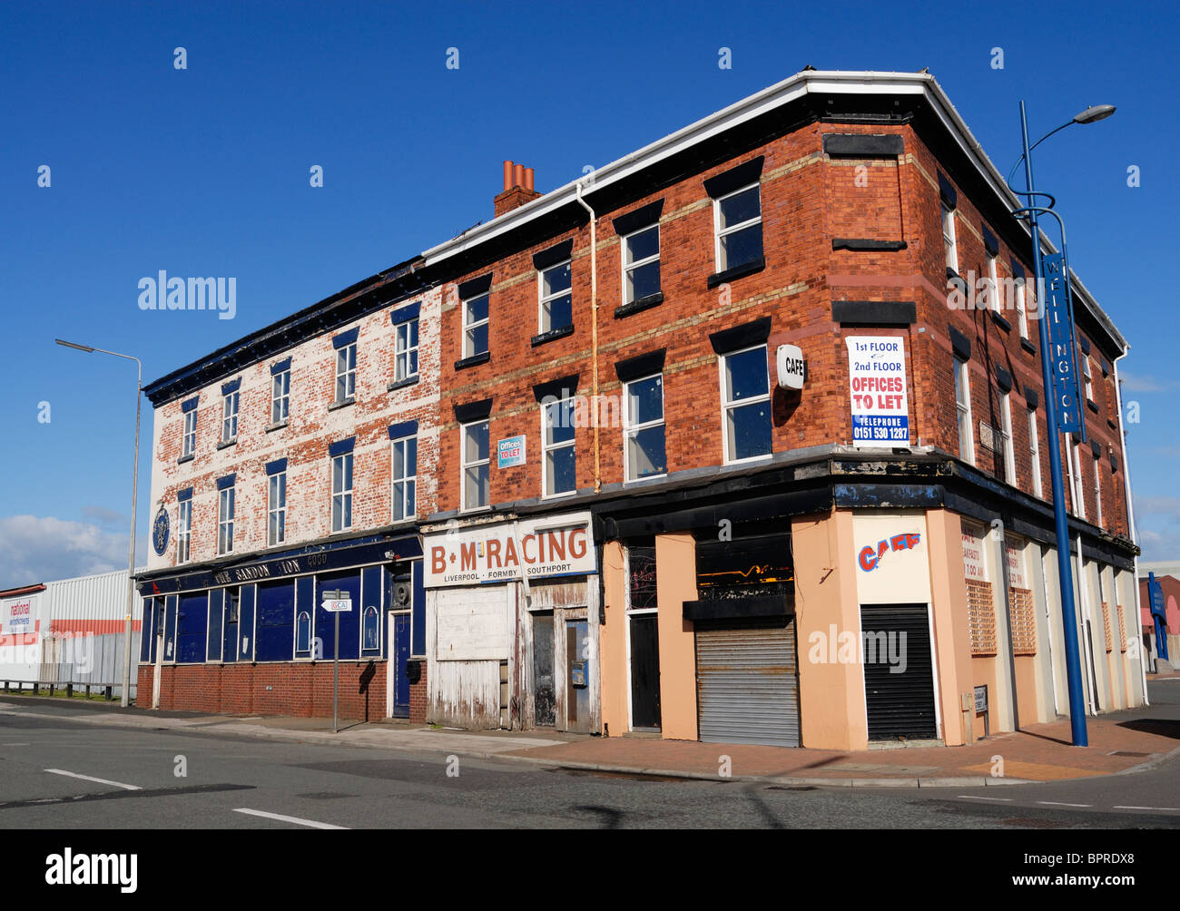 Businesses along Regent Road ( The Dock Road ) by Liverpool Docks in