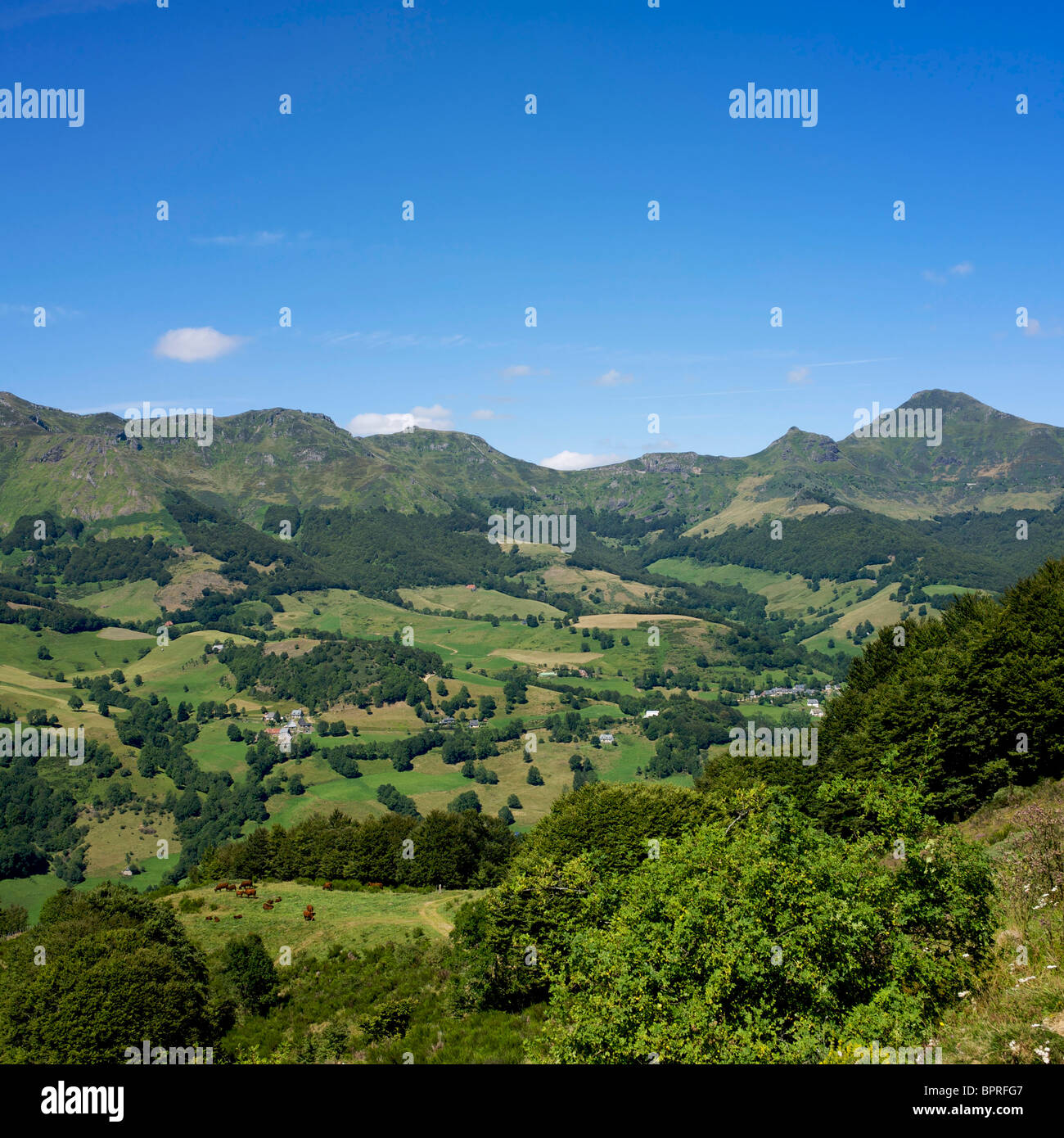 Countryside, France - Vallee de Mandailles, Département Aveyron, Auvergne, France, Europe Stock Photo