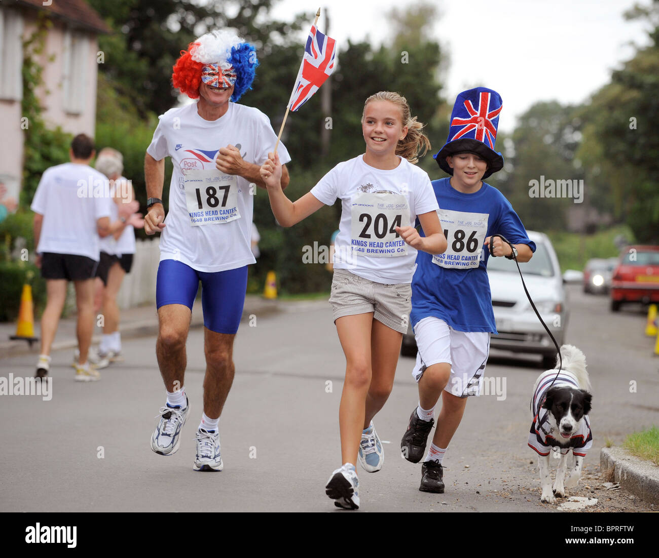 Competitors on the annual Kings Head Canter. A run between the villages of Chiddingly and East Hoathly. Picture Jim Holden. Stock Photo