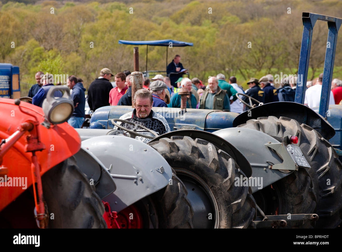 Vintage tractor auction Stock Photo Alamy