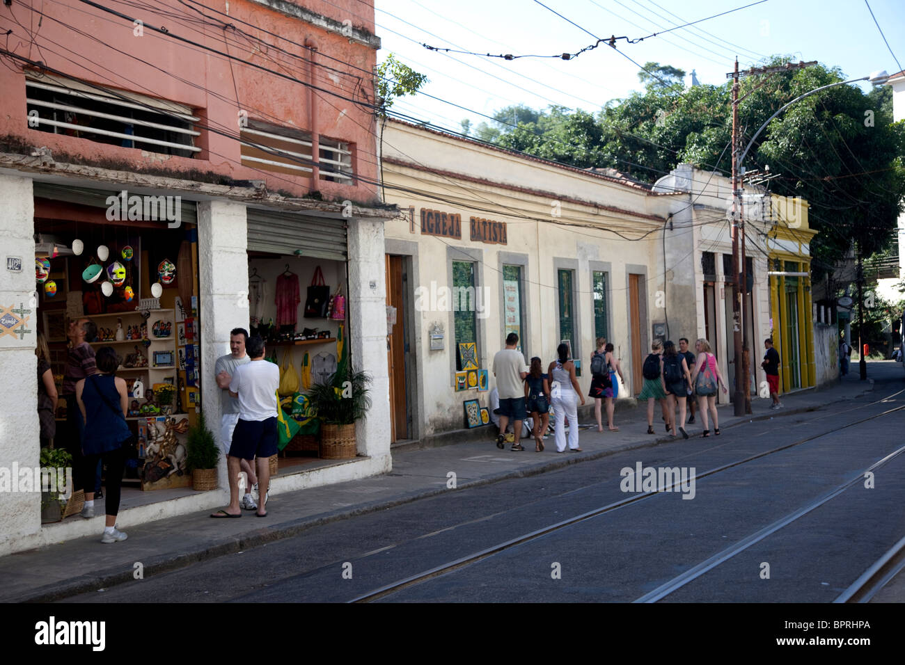Santa Teresa, the hilltop bohemian district of Rio de Janeiro, Brazil that is quickly becoming gentrified. Stock Photo