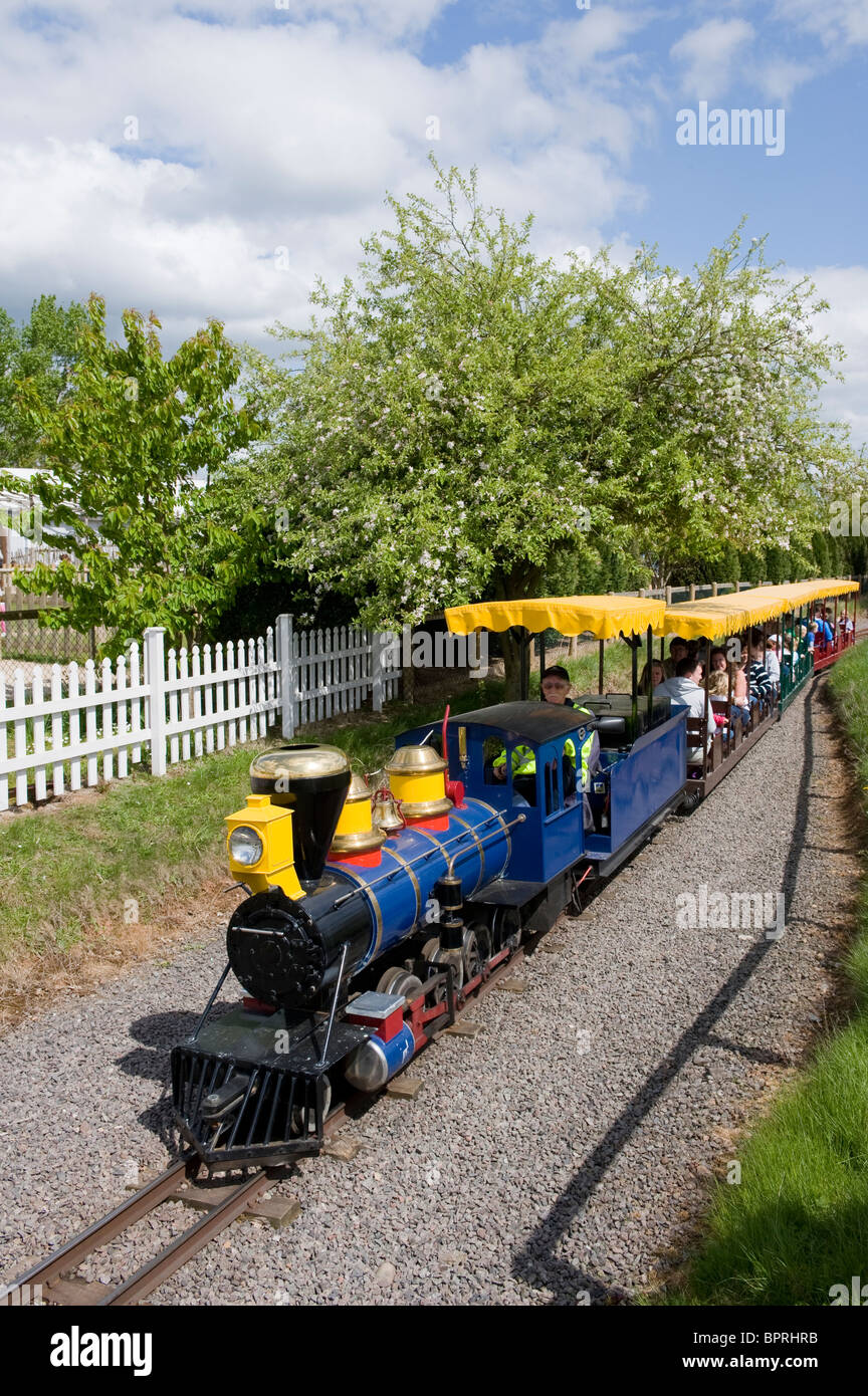 Childrens train at Twycross Zoo, Leicestershire, England Stock Photo