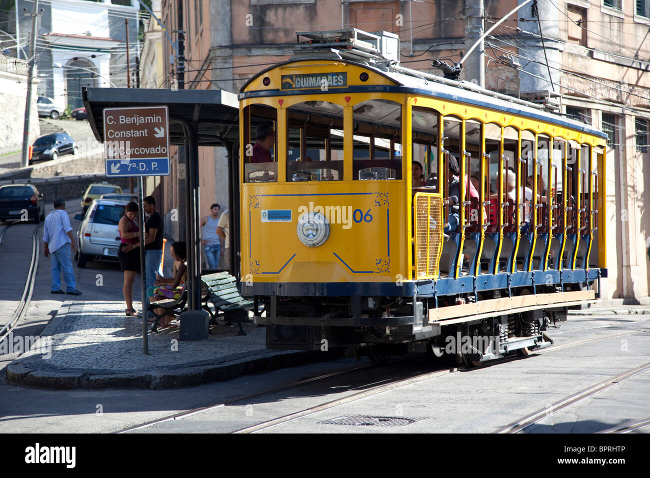 Santa Teresa, the hilltop bohemian district of Rio de Janeiro, Brazil that is quickly becoming gentrified. Stock Photo