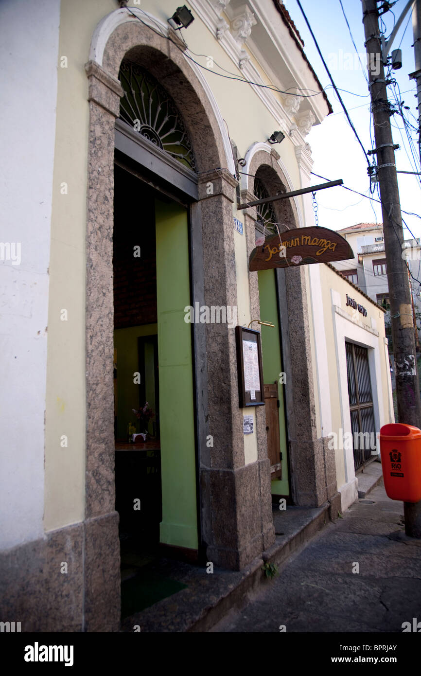 Santa Teresa, the hilltop bohemian district of Rio de Janeiro, Brazil that is quickly becoming gentrified. Stock Photo