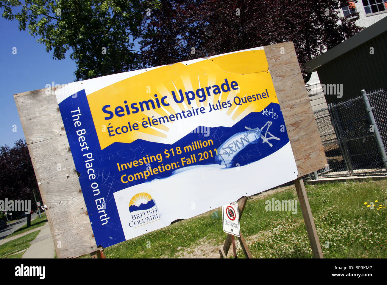 Seismic upgrade at Canadian School Stock Photo
