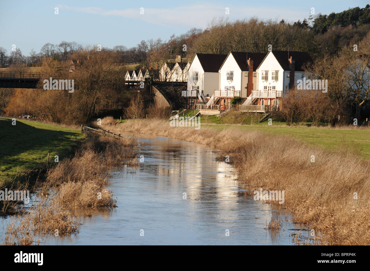 Riverside houses, Pulborough Stock Photo Alamy
