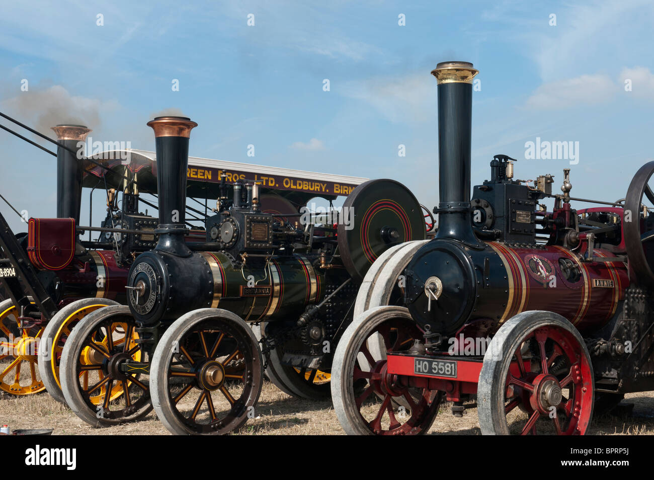 Vintage Steam traction engines at Great Dorset steam fair in England Stock Photo