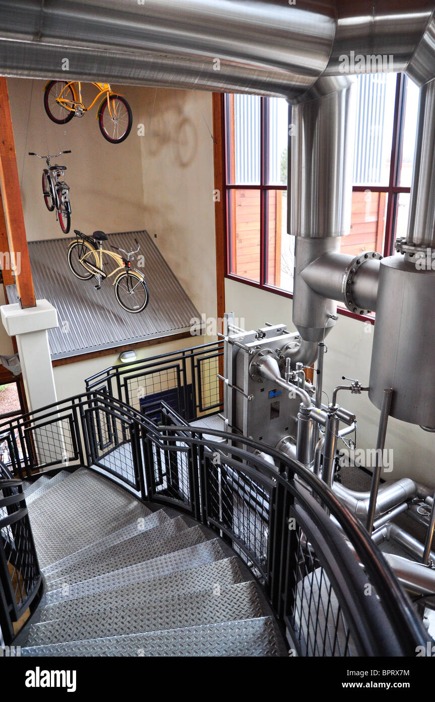 Interior shot of New Belgium Brewing Company, Fort Collins, Colorado Stock Photo