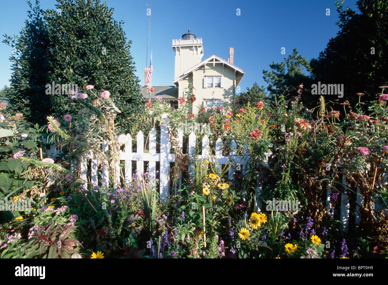 View of the Hereford Inlet Lighthouse with the English Garden, Anglesea