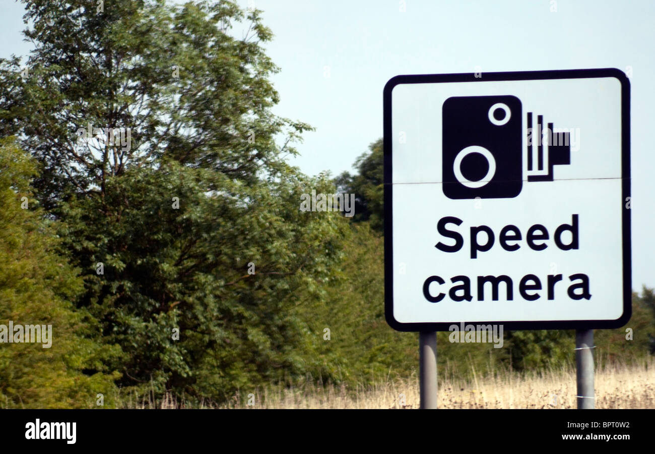 Speed Camera Sign Stock Photo Alamy