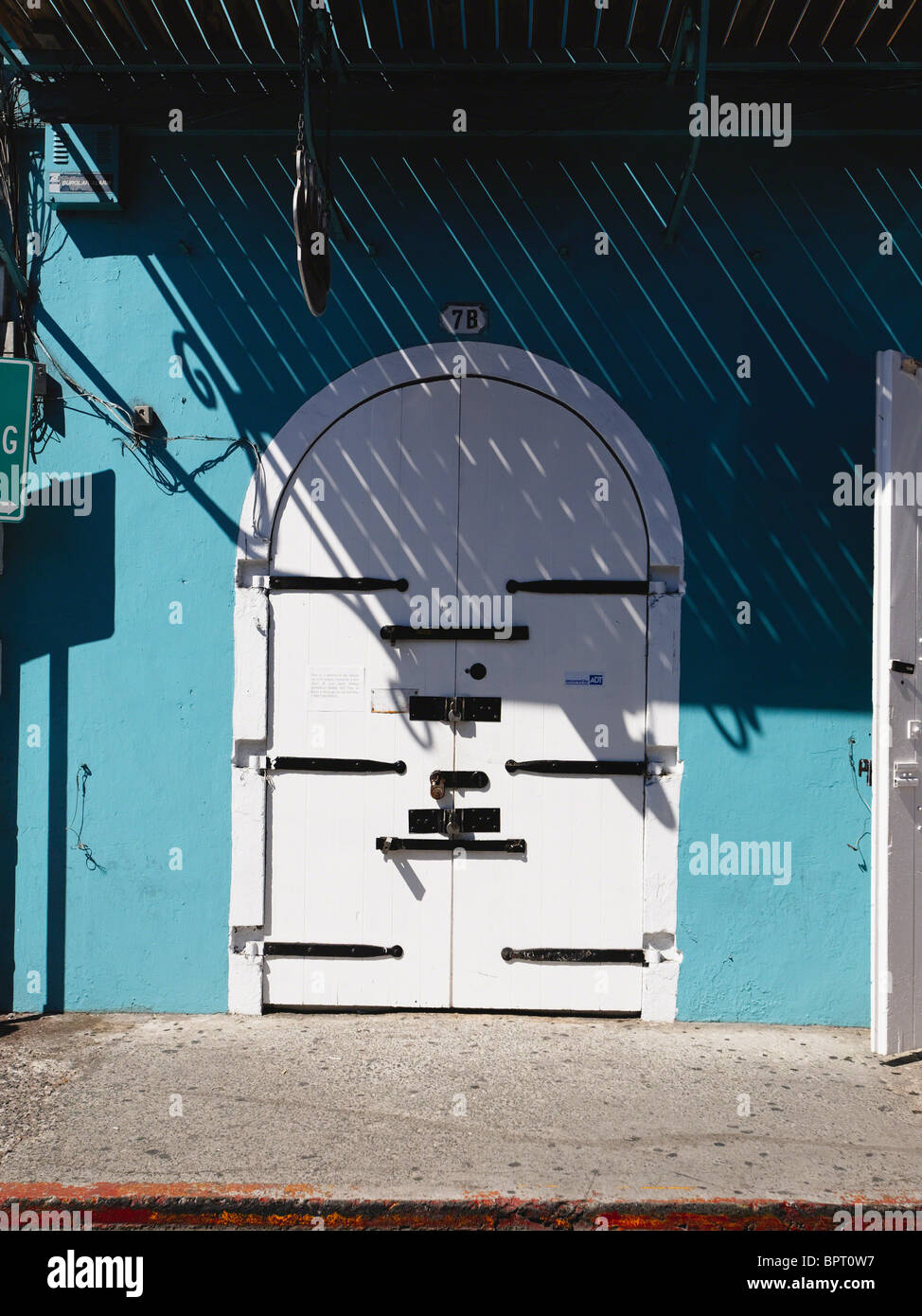 Door of a Traditional Warehouse Building on Main Street, Charlotte