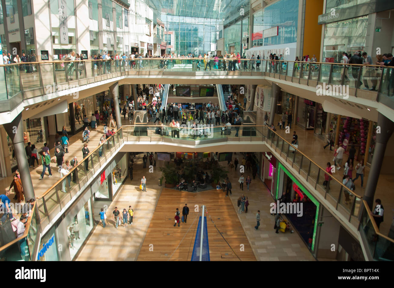 Birmingham Bullring Shopping Mall Interior, UK Stock Photo - Alamy