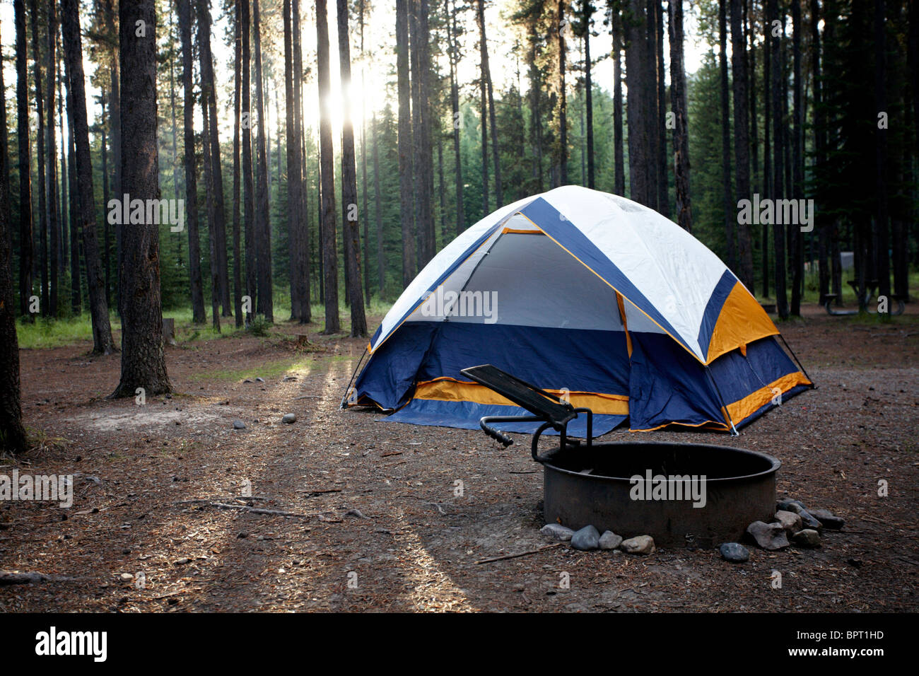 Tent campsite at Glacier National Park, Montana Stock Photo Alamy
