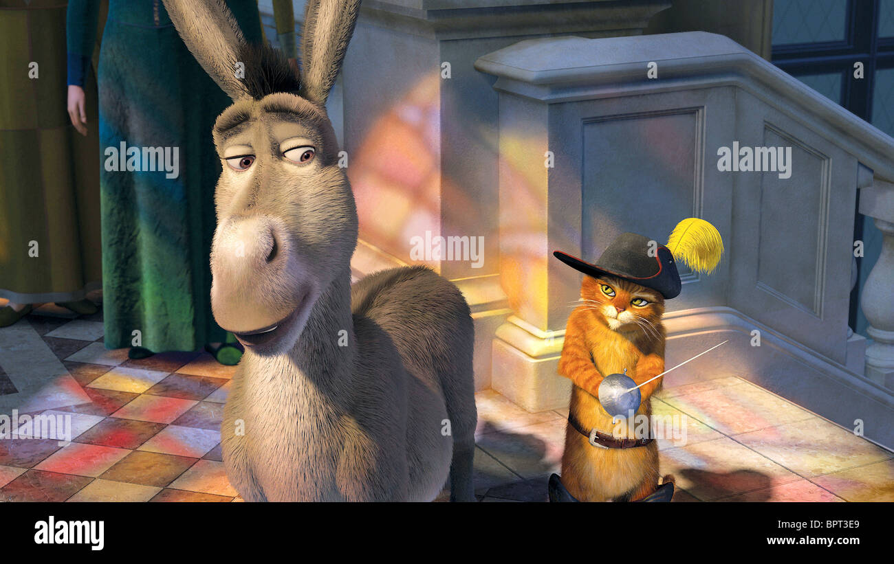 Shrek 3 Puss In Boots Donkey 2007 Stock Photos & Shrek 3 Puss In Boots