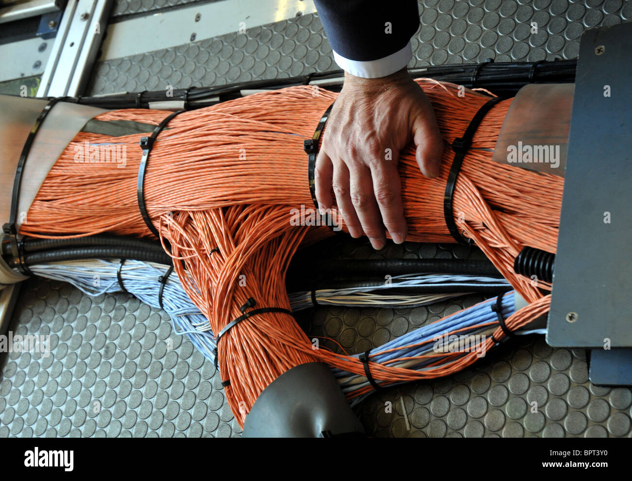 Wiring in the Airbus A380 Stock Photo - Alamy