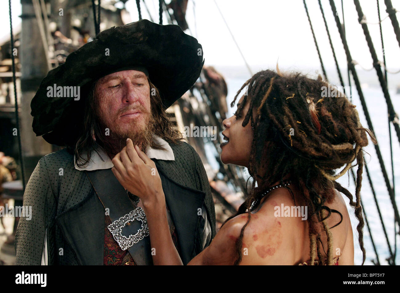 Geoffrey Rush Naomie Harris Pirates Of The Caribbean At World S Stock Photo Alamy