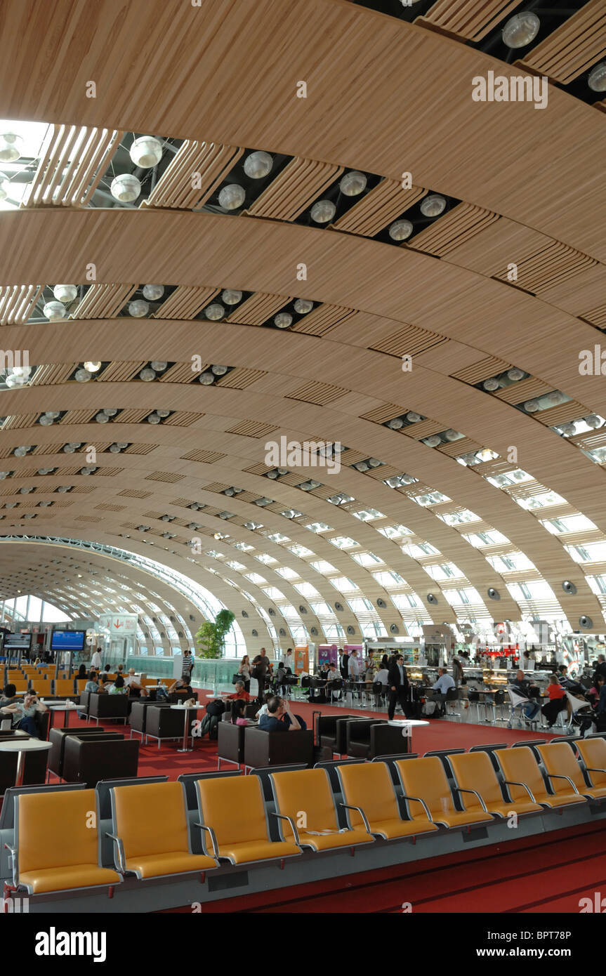 The architecture of Terminal 2 at Paris Charles de Gaulle  Airport in France Stock Photo