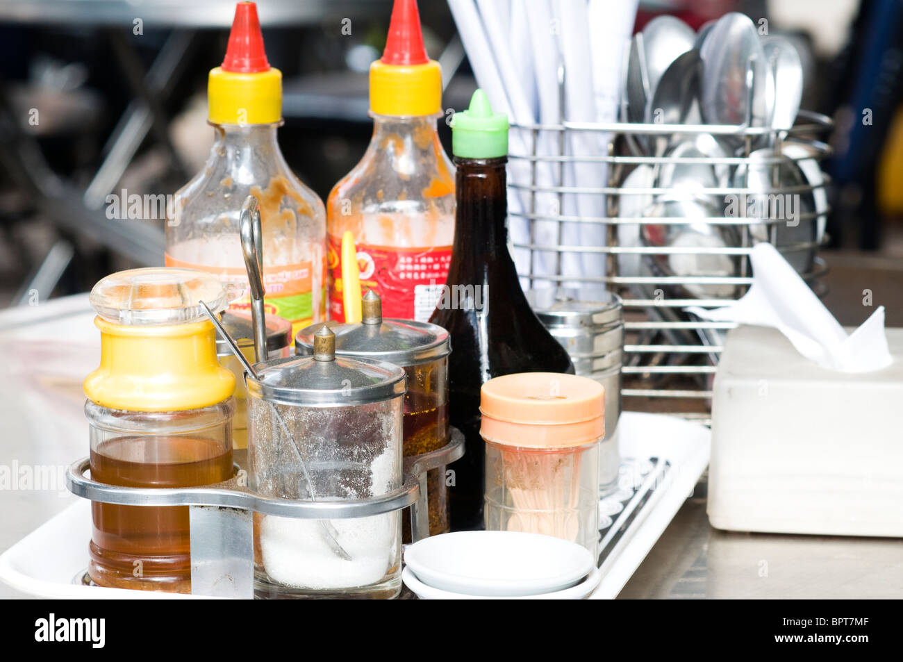 Restaurant table, Phnom Penh, Cambodia Stock Photo Alamy