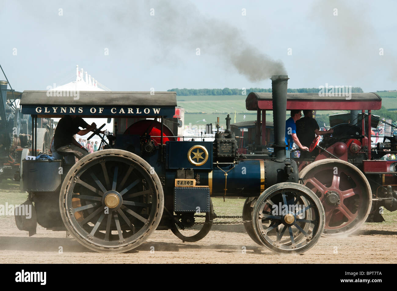 Vintage Steam traction engines at Great Dorset steam 2010 fair in England Stock Photo