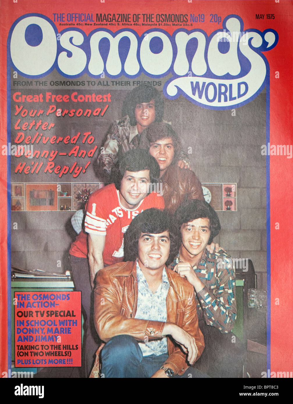 Osmonds World magazine cover from the Seventies Stock Photo - Alamy