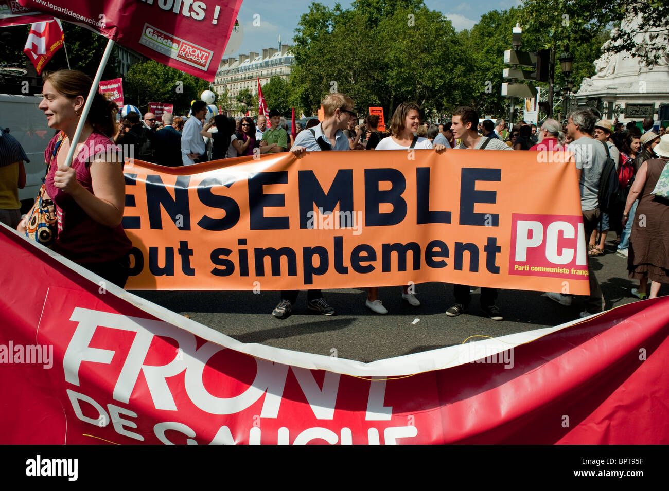 Paris, France, Group of French Communist party, at Protests Against ...