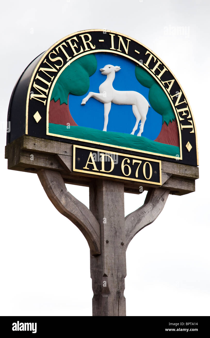 Village sign, Kent, UK Stock Photo Alamy