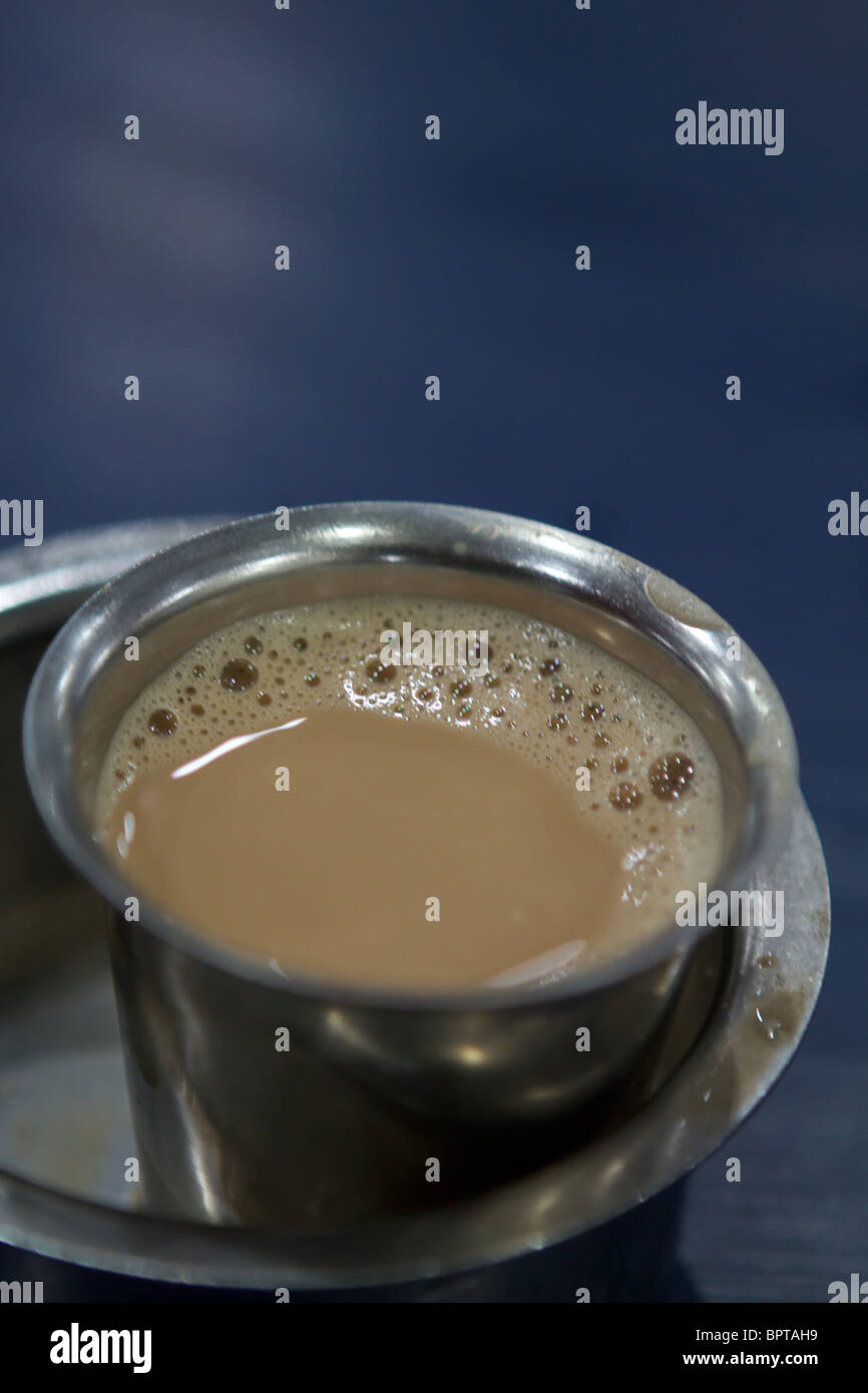 indian chai in a metallic cup Stock Photo Alamy