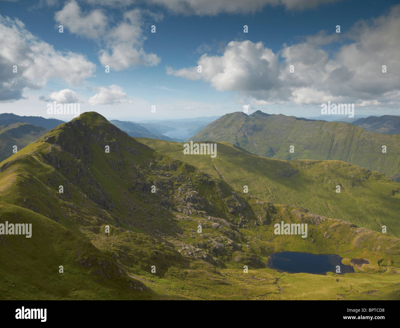 Looking onto the mountain Sgurr an Lochain and Loch Duich Scottish Highlands UK Stock Photo