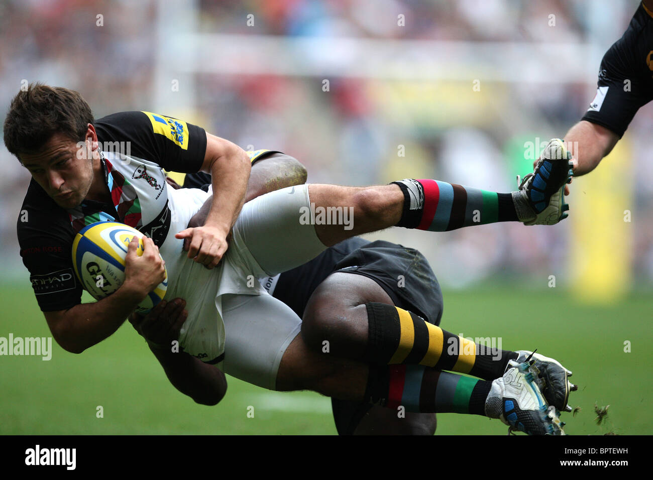 The second match of the double header from Twickenham London Wasps v Harlequins. Stock Photo