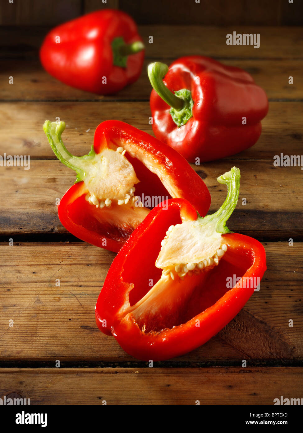Red bell peppers photos, pictures & images Stock Photo