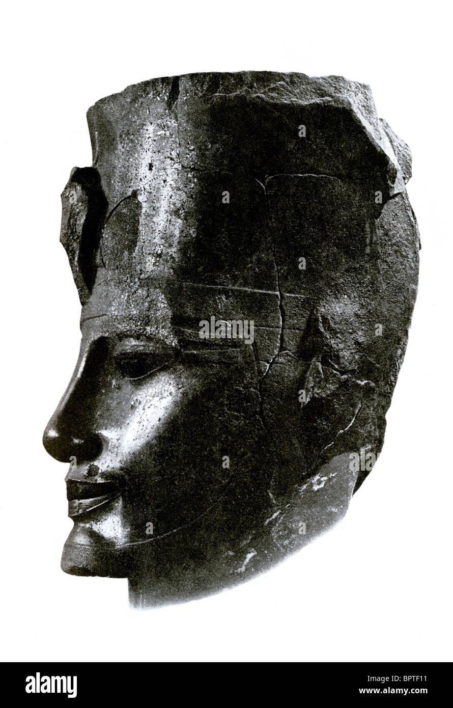 Eighteenth-Dynasty pharaoh Amenhotep III ruled Egypt from about 1390–1352 B.C.  His successor was Akhenaten. Stock Photo