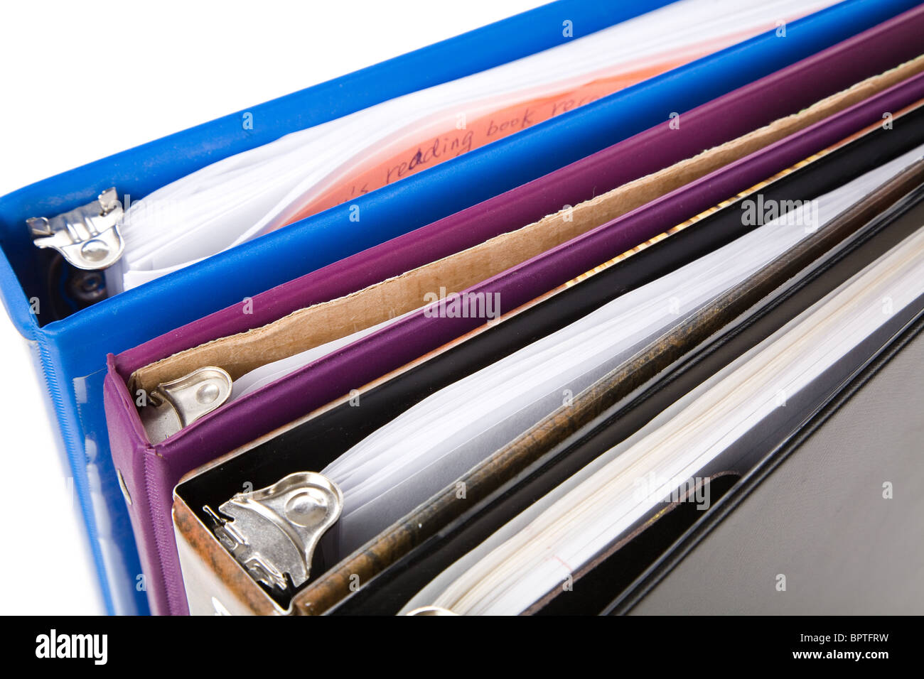 file folder, Ring Binder, with white background Stock Photo - Alamy