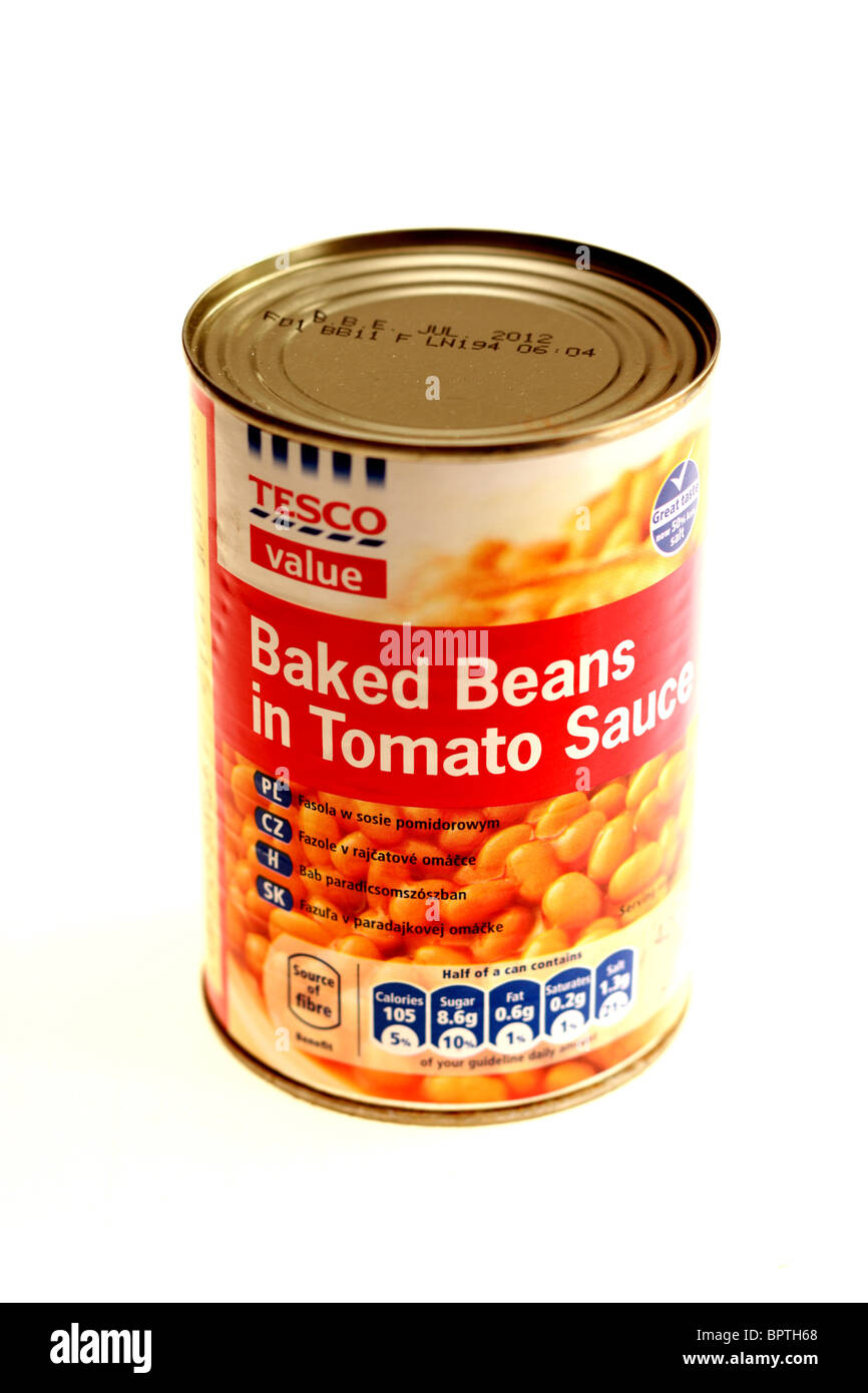 Tesco Value Baked Beans Stock Photo - Alamy