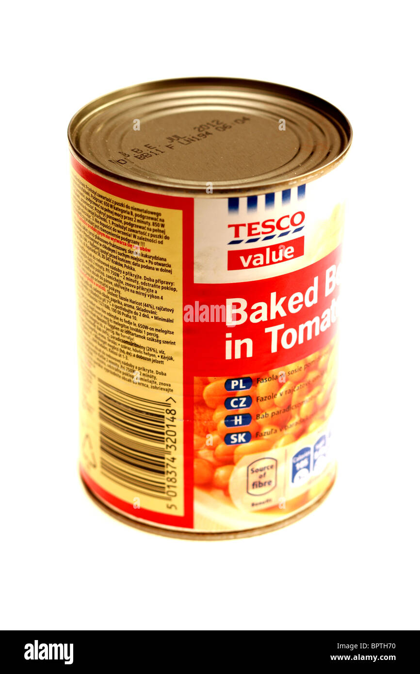Tesco Value Baked Beans Stock Photo Alamy