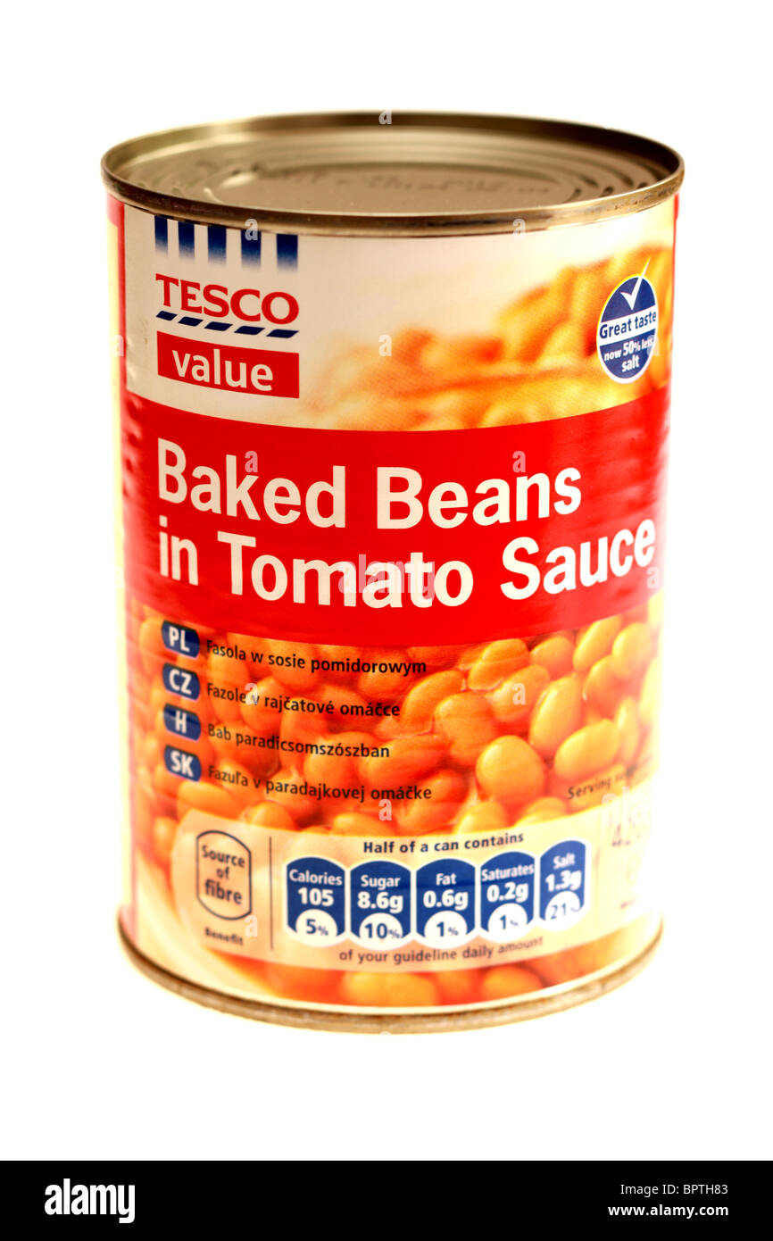 Tesco Value Baked Beans Stock Photo Alamy