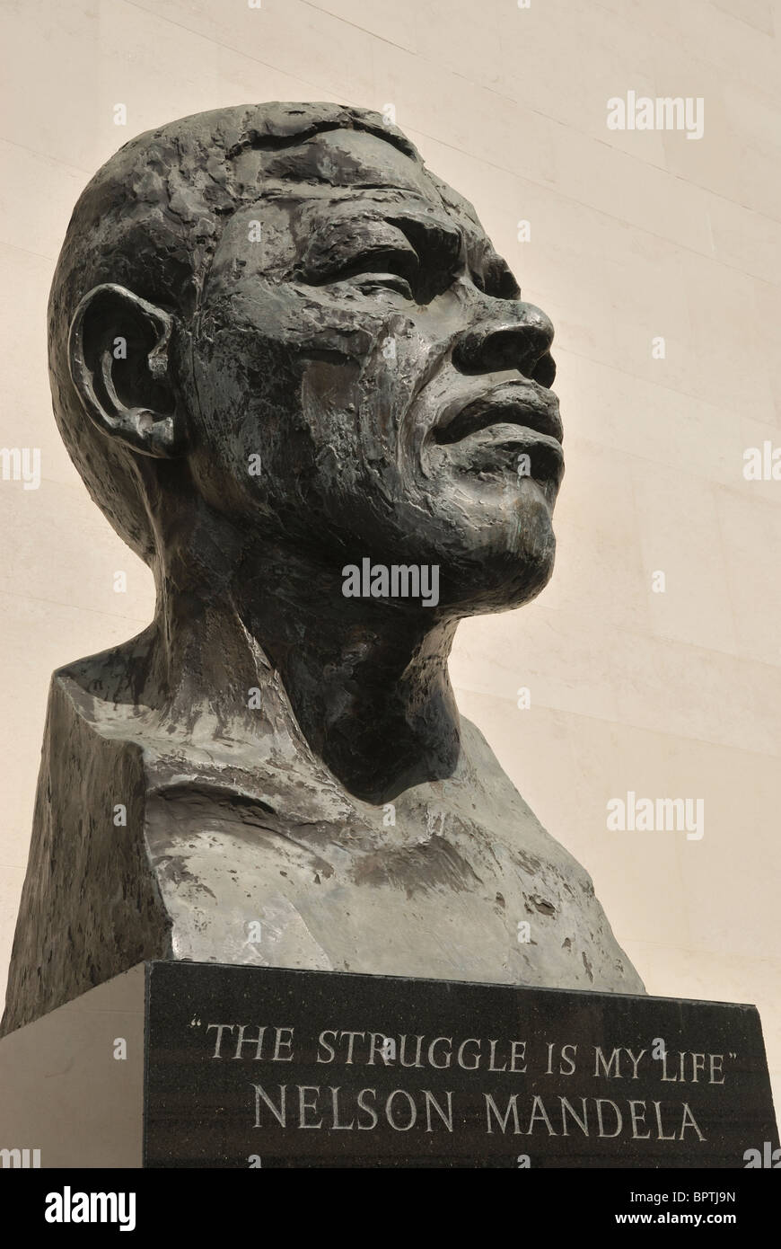 The sculpture of Nelson Mandela at the Southbank Centre, London