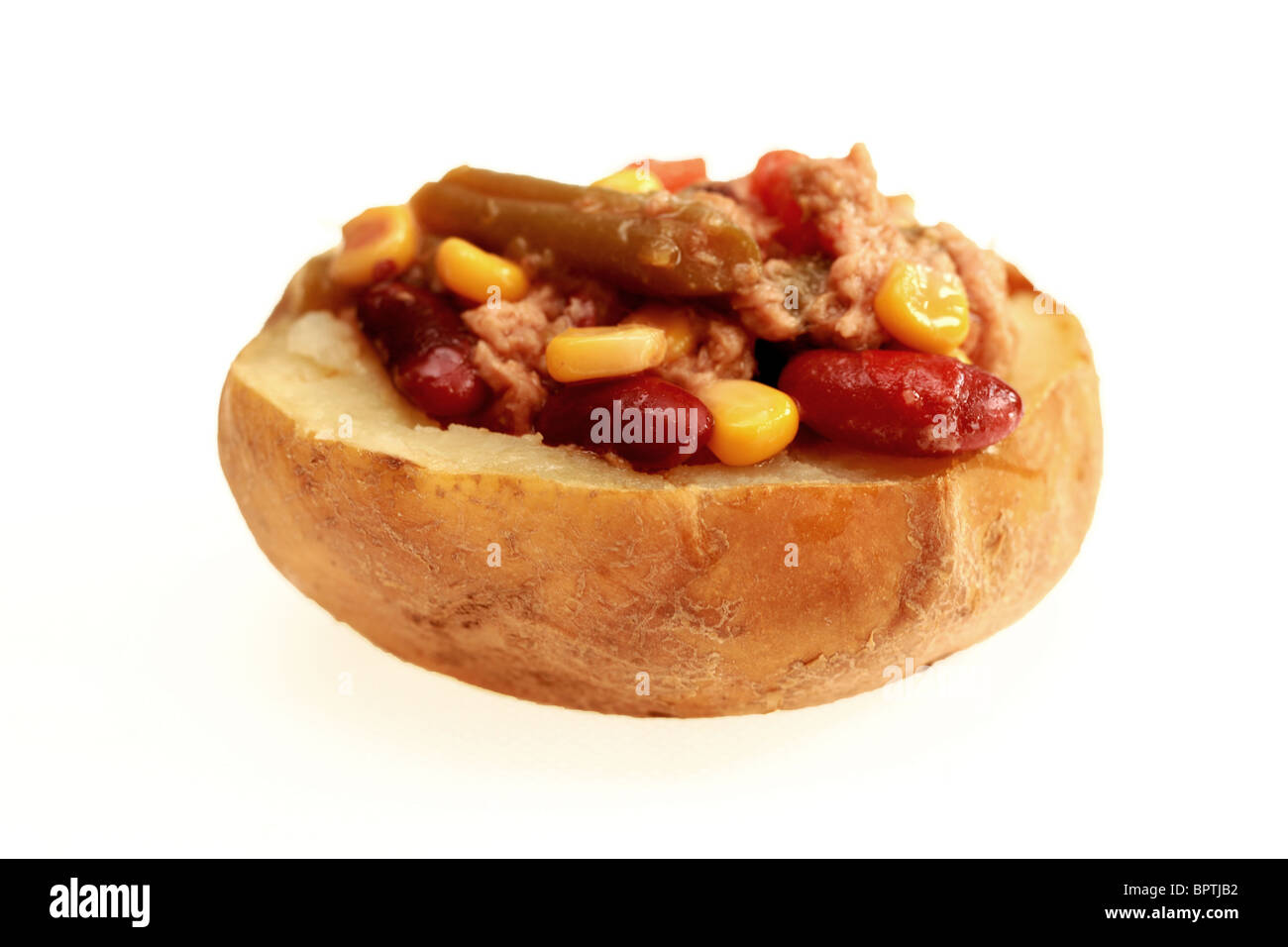 Jacket Potato with Tuna and Mixed Bean Salad Stock Photo Alamy