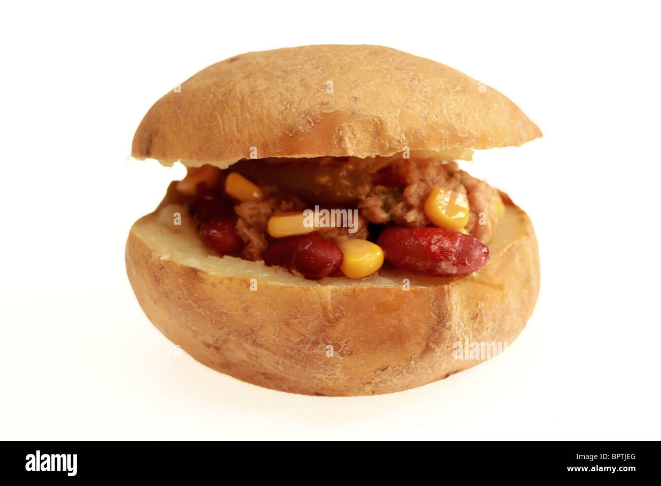Jacket Potato with Tuna and Mixed Bean Salad Stock Photo Alamy