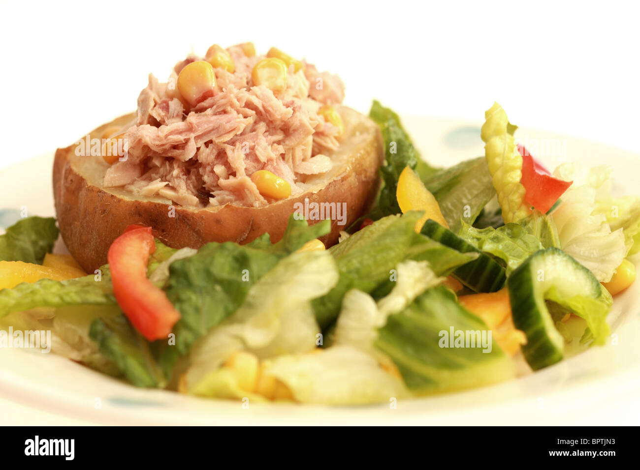 Jacket Potato with Tuna and Sweetcorn Stock Photo Alamy