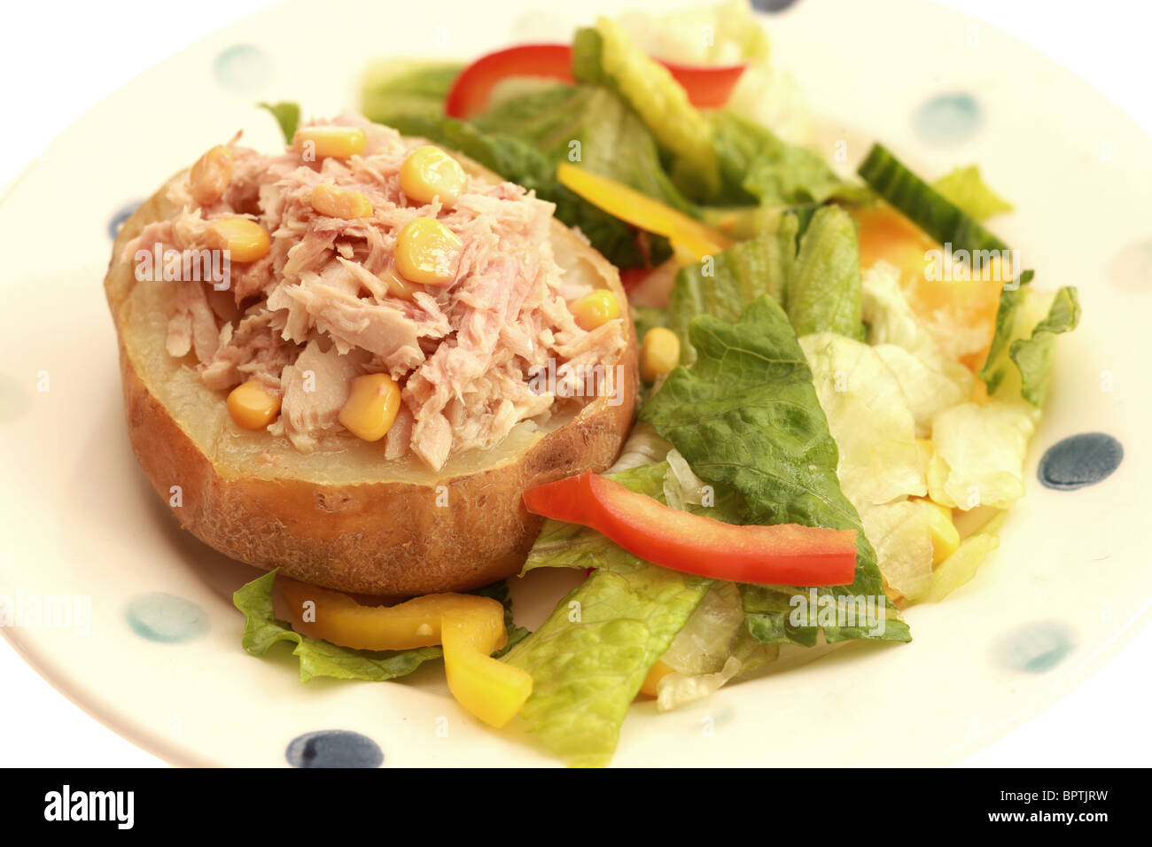 Jacket Potato with Tuna and Sweetcorn Stock Photo Alamy