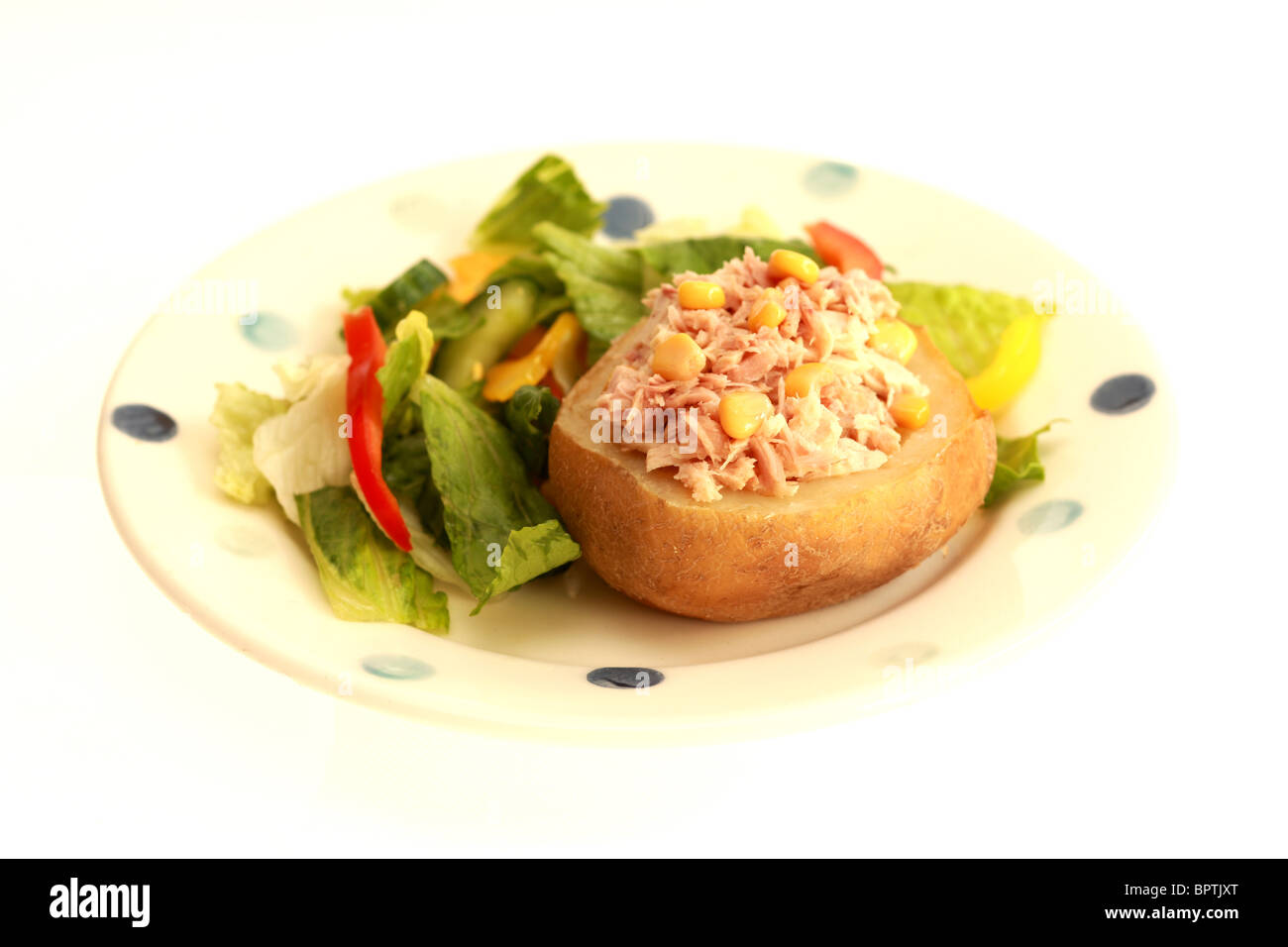 Jacket Potato with Tuna and Sweetcorn Stock Photo Alamy