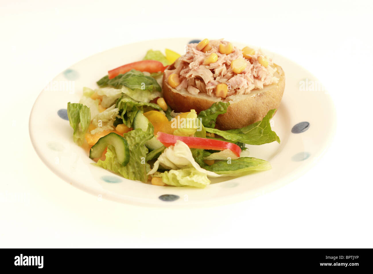 Jacket Potato with Tuna and Sweetcorn Stock Photo Alamy