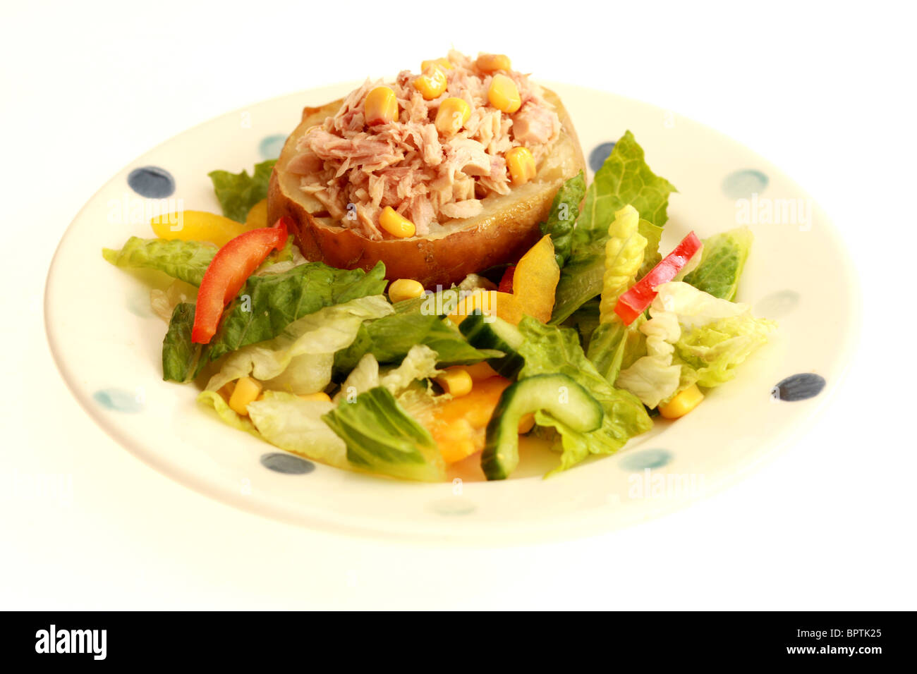 Jacket Potato with Tuna and Sweetcorn Stock Photo Alamy