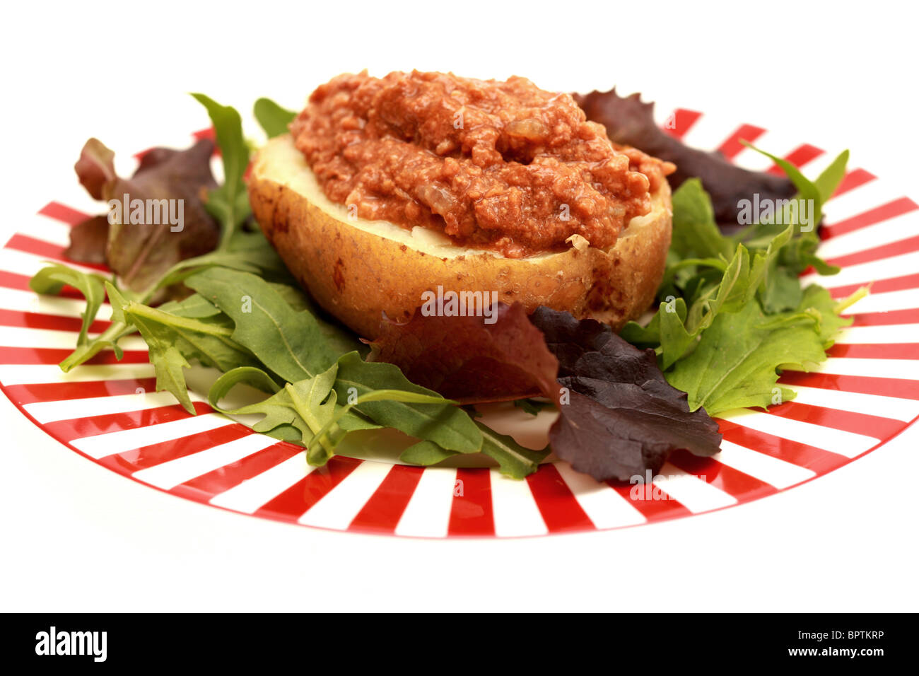 Jacket Potato with Minced Beef and Onions Stock Photo Alamy