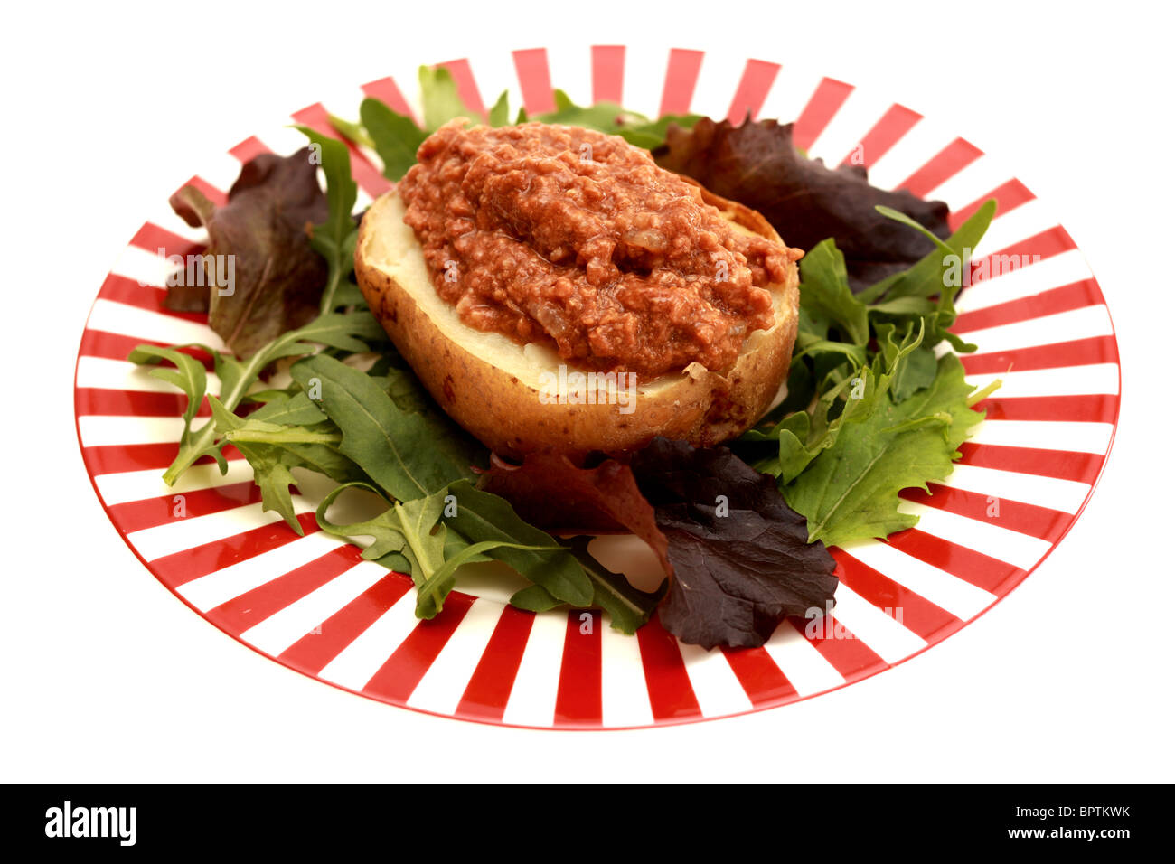 Jacket Potato with Minced Beef and Onions Stock Photo Alamy