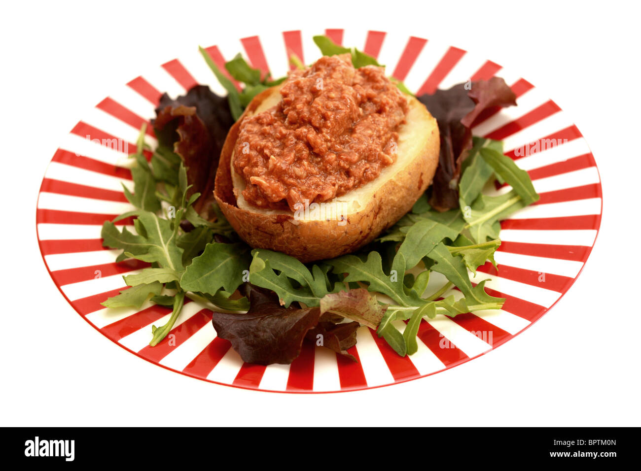 Jacket Potato with Minced Beef and Onions Stock Photo Alamy